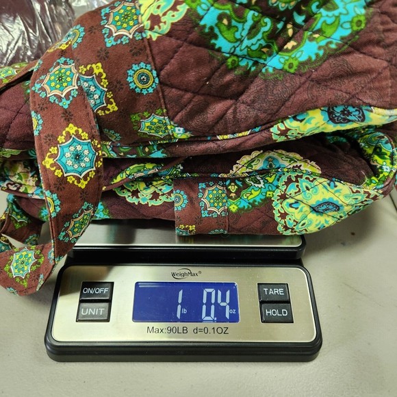 Longaberger Sisters Lexie Quilted Reversible Tote & Makeup Bag Adorn Brown Green - Picture 13 of 16